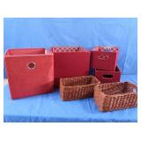 Red Felted Storage Boxes & more