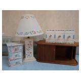 Lamp, Tambour Door Organizer, Organizer Boxes
