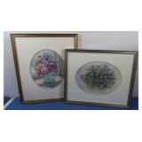 Pearl Slobodian Floral Watercolors-artist signed