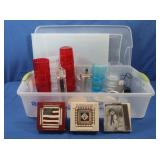 Plastic Cups, Knife Sharpener & more