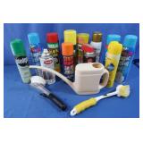 Cleaning Sprays, Brushes, Watering Can