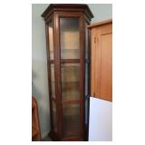 Curio Cabinet w/Adj Glass Shelves 71hx10dx23"w