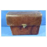 Vintage Heavy Leather Case w/Shoulder Strap