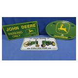 3 John Deere License Plates