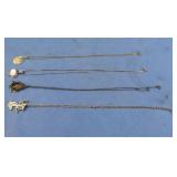 Sterling Necklaces-some w/Stones  21gr TW