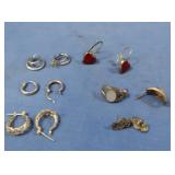 Sterling Earrings-some w/Stones  21.3gr Gross TW