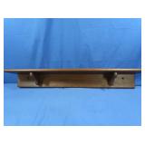 Oak Wood Wall Shelf w/Plate Slot