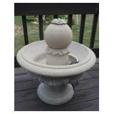 Cement Water Fountain-works  23"Rd16"H(base)