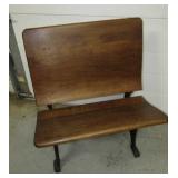Vintage Wooden Folding School Desk