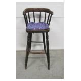 Antique Oak Childs High Chair 16x16x31"