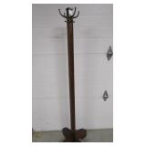 Antique Oak Hall Tree 66"h