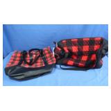 2 Plaid Carrying Bags(1 NWT)
