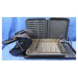 13x17 Roasting Pan & Rack, Stow & Spit, Shoe Tray