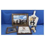 Framed 3D Cow Picture 17.5x13.5", Cow Picture