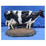 Vintage Cast Iron Cow Door Stop 14wx8.75"h