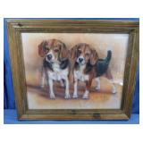 Wood Framed Beagle Print Signed