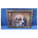 Wood Framed 3D Beagle Picture