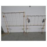 Vintage Iron Headboard & Footboard