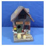 Wooden Live Bait Fishing Birdhouse