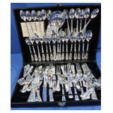 Wm Rogers & Son Flatware Service for 12 & Case