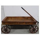 Wooden Wagon W/Steel Rimmed Tires