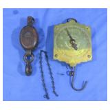 Antique Chatillons Spring Balance Scale, Brass &