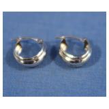 18K White Gold Earrings 1gr