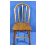 Vintage Childs Maple Curved Back Chair 11x11x25"