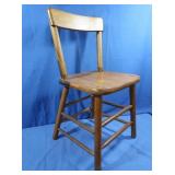 Vintage Childs Maple Curved Back Chair 11x11x25"