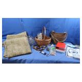 Decorative Basket, Throw Rugs, Curtain Rods &