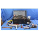 Toolbox w/Contents, Drill Bits, Wood Plane & more