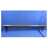 48" Oak Shelf w/Cast Iron Brackets