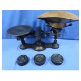 Antique Henry Troemner #2 Cast Iron & Brass Scale