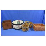 Antique 5 Liter Box, Wood Baskets