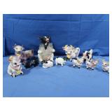 Vintage Cow Decor, S&P Shakers, Sugar Dish