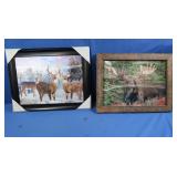 Framed 3D Moose & 3D Deer