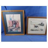 Framed Cow Print 18.5x16.5", Framed Farmhouse