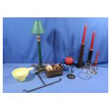 Antique Wooden Textile Bobbins 10" & 8",