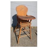 Vintage Wooden High Chair