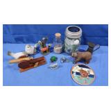 Beach Glass, Small Wood Cannon, Ceramic Cannon,