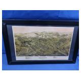 Framed Aerial View Jeannette PA 1897-22x14"