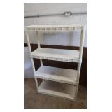 Plastic 4-shelf Shelving Unit 52hx34wx14.5"d