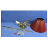 Brass Extending Sconce w/Shade