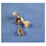 14K Diamond Earrings .25 CT TW