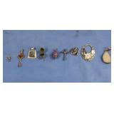 Sterling Pendants&Charms some w/Stones  46gr