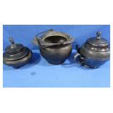 Silverplate Sugar Bowl, Serving Bowl w/Lid,