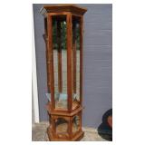 Lighted Wood Curio Cabinet(No glass top section)