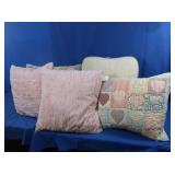 4 Accent Pillows & Backrest