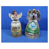 2 Jim Shore Angels-Peaceful Journey, Blessed are