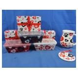 3 NIB Temptations Doggy Mini Loaf Pans, Mug &
